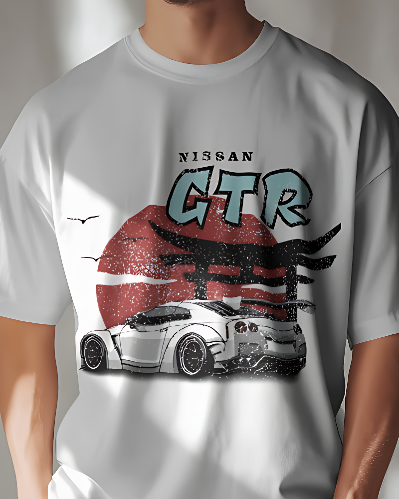 Nissan gtr White oversized t shirt