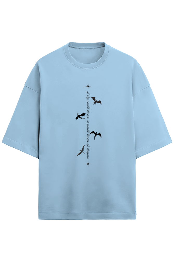 Baby blue terry oversized t shirt