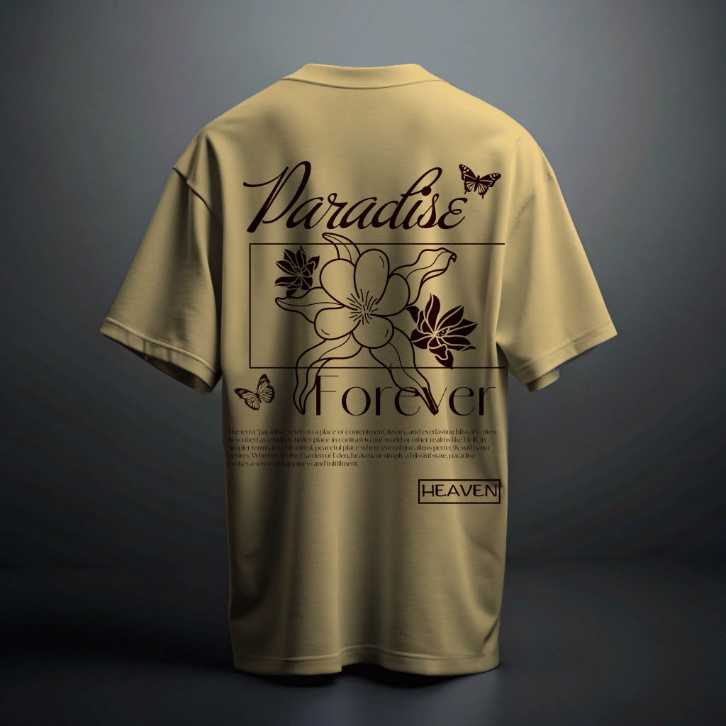 Paradise beige oversized t shirt