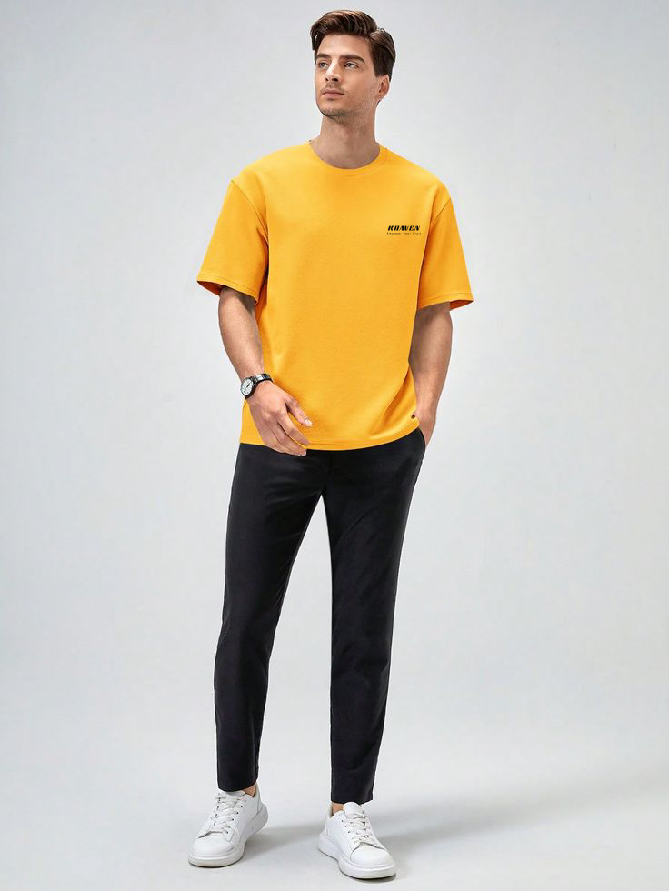 Golden yellow oversized t shirt