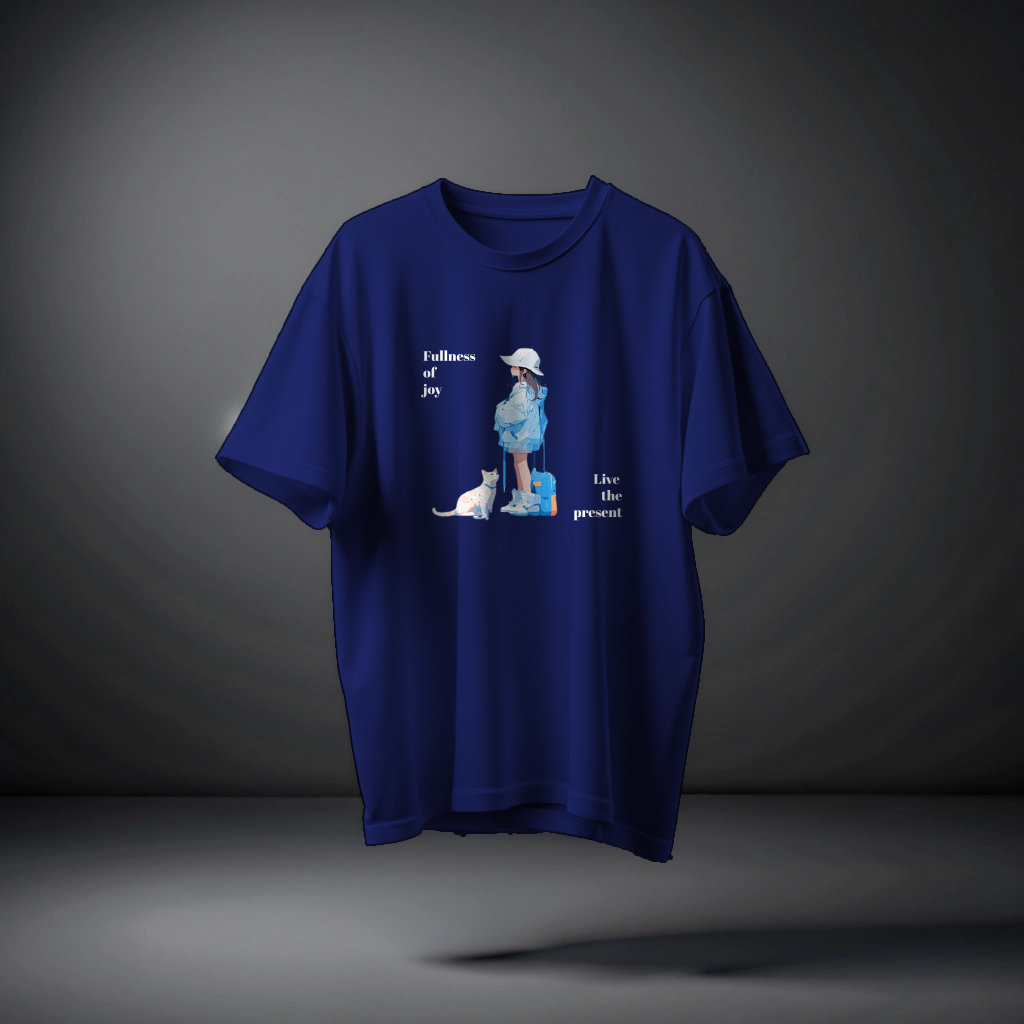 Royal blue oversized t shirt