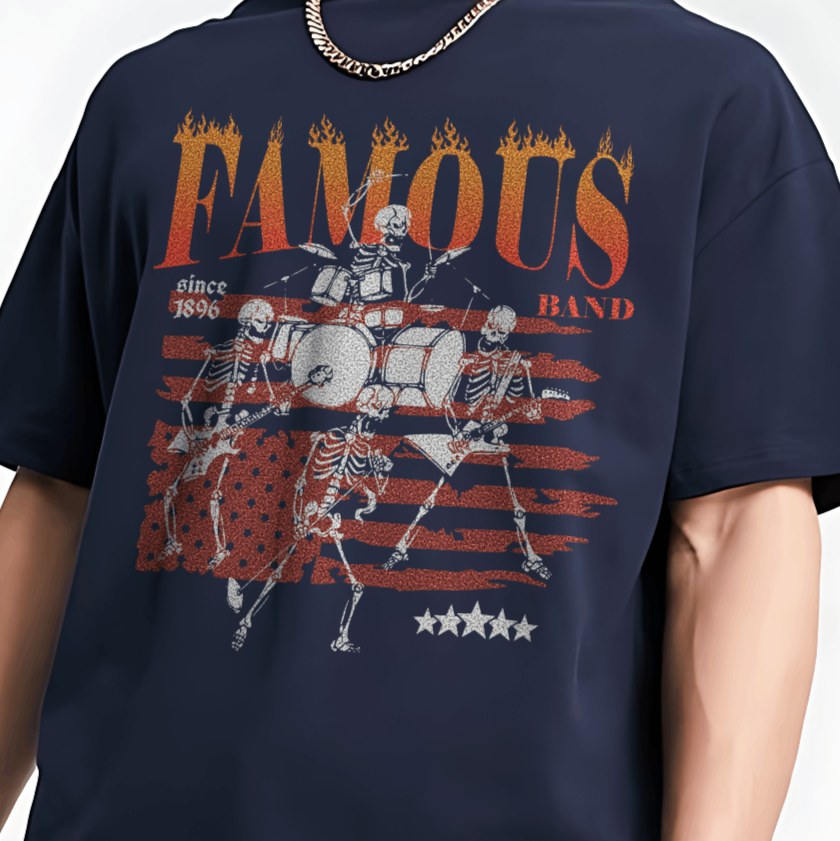 Famous band oversized t shirt