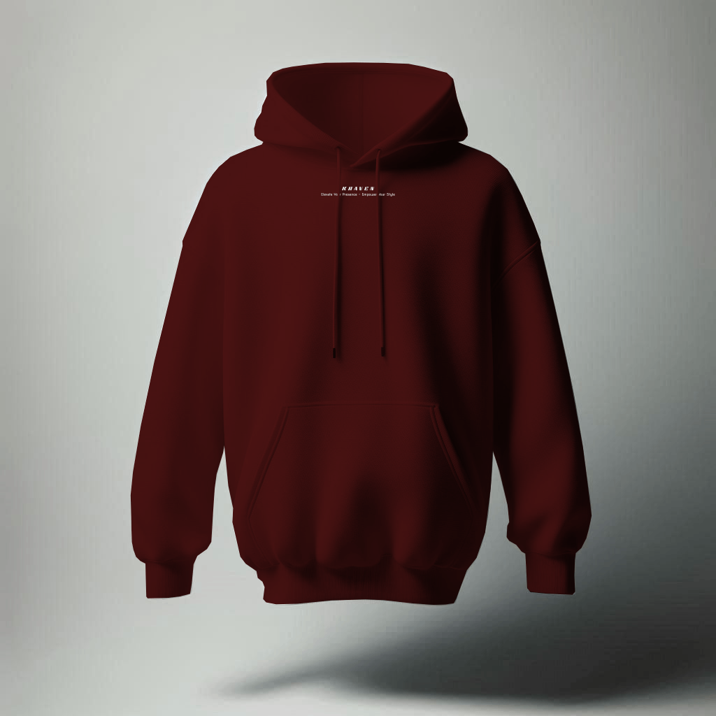 Maroon oversized Hoodie