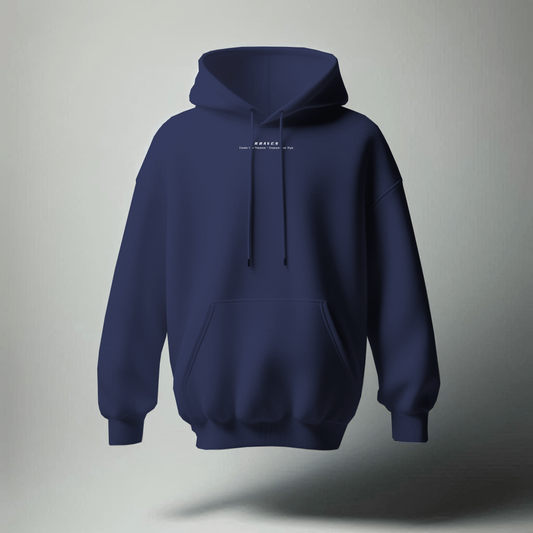 Navy blue oversized hoodie