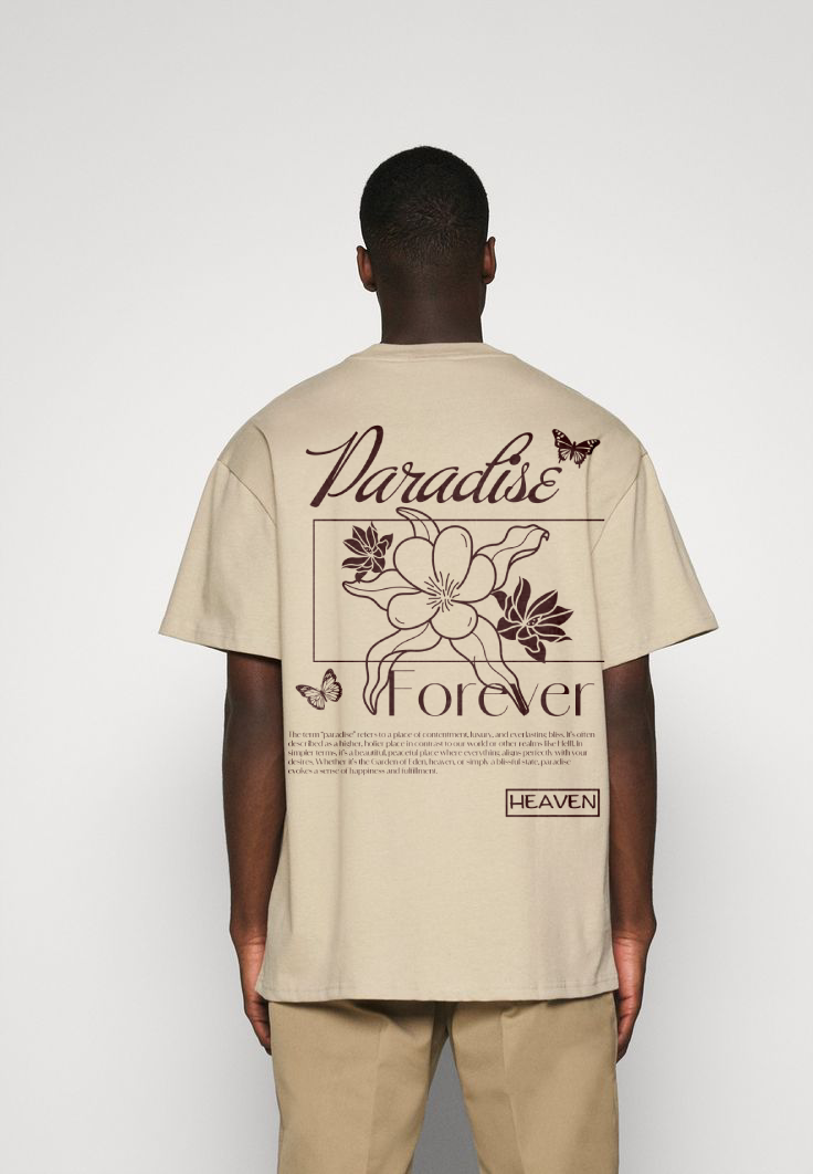 Paradise beige oversized t shirt