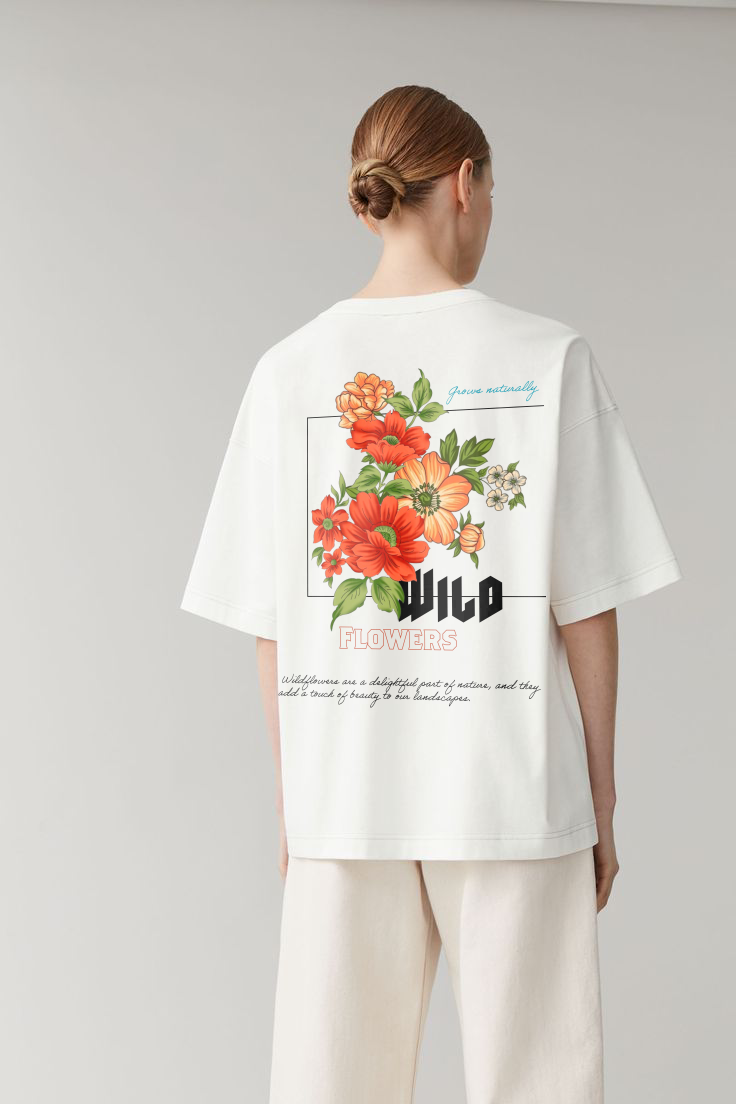 Wildflowers terry oversized t shirt